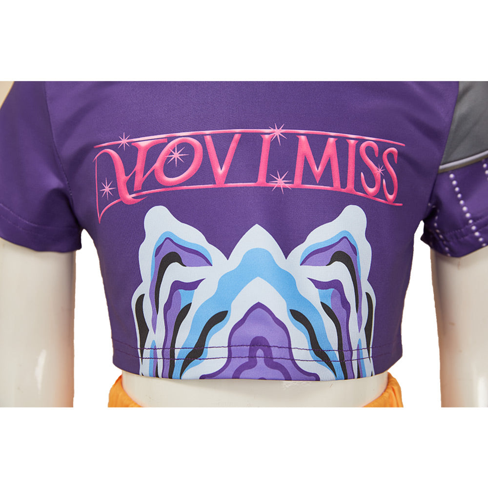Kinder Mädchen Kpop Demon Hunters Mila Kleid Cosplay Kostüm Halloween Karneval Party Anzug