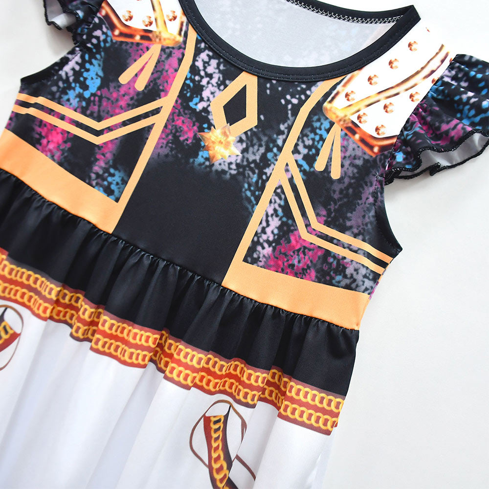 Kinder Mädchen Kpop Demon Hunters Mira Cosplay Kleid Tasch Halloween Karneval Party Anzug