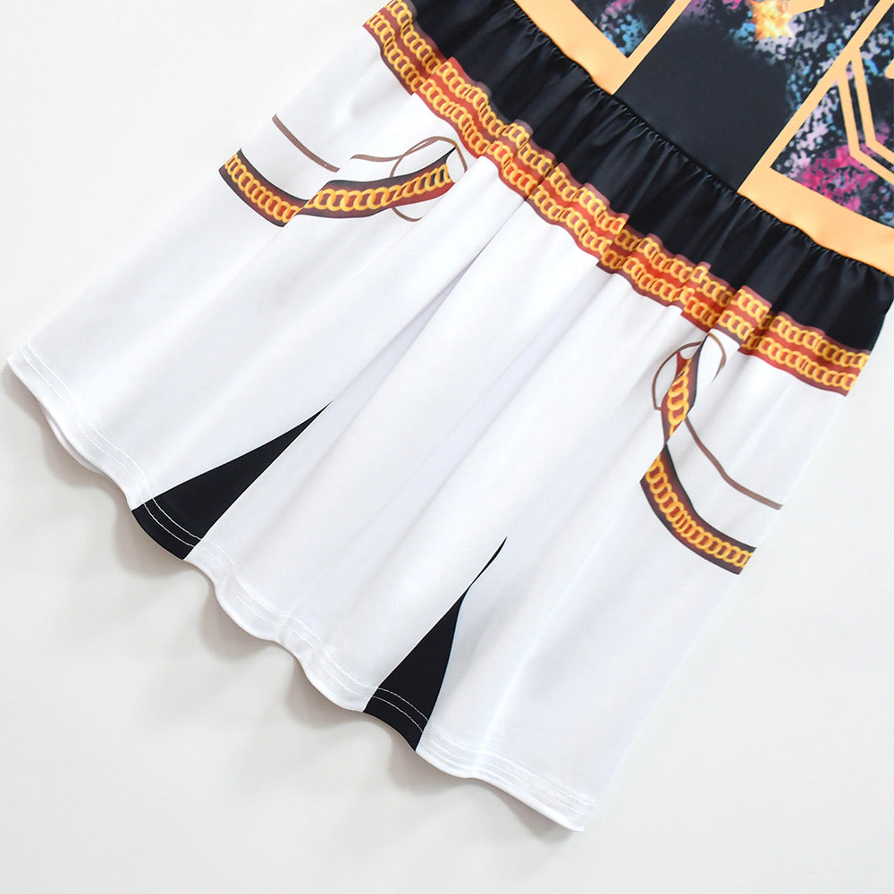Kinder Mädchen Kpop Demon Hunters Mira Cosplay Kleid Tasch Halloween Karneval Party Anzug