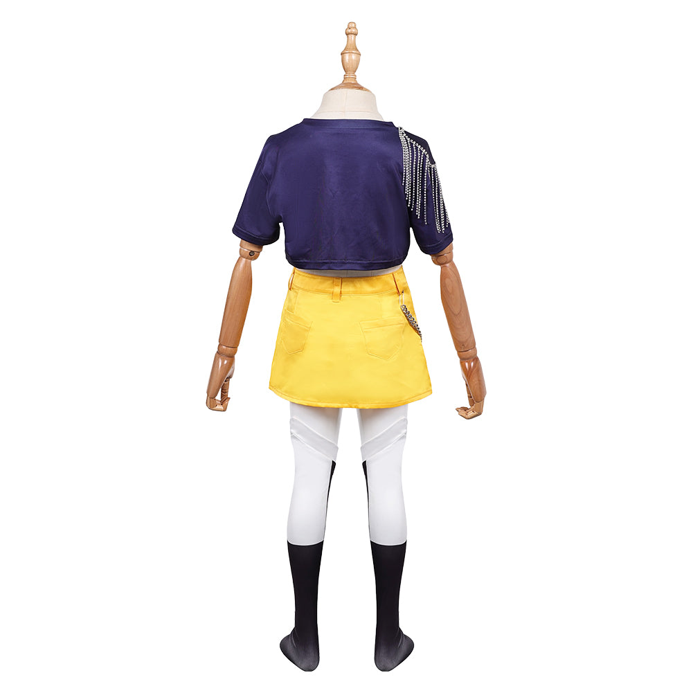 Kinder Mädchen Kpop Demon Hunters Mira Cosplay Kostüm Halloween Karneval Party Anzug cosplay