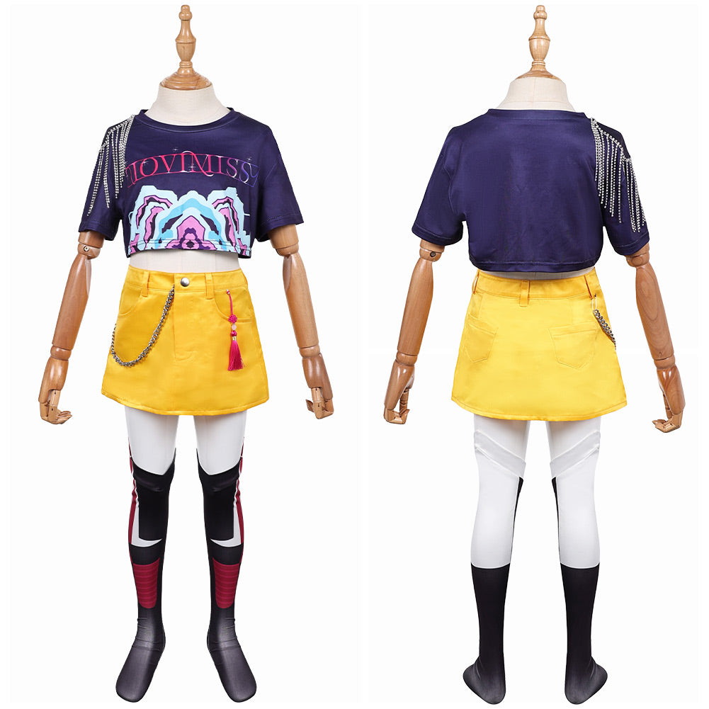 Kinder Mädchen Kpop Demon Hunters Mira Cosplay Kostüm Halloween Karneval Party Anzug cosplay