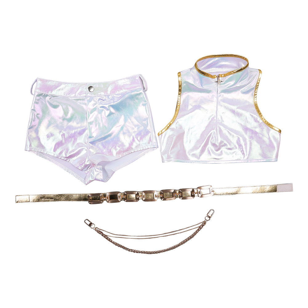 Kinder Mädchen Kpop Demon Hunters Rumi Cosplay Kostüm Halloween Karneval Party Overall Huntrix