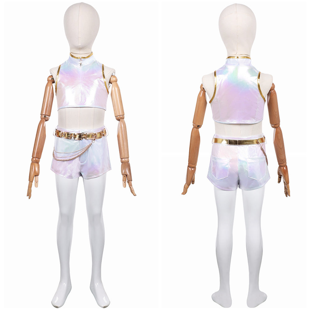 Demon Hunter Kostüm Popstar Kostüm Für Mädchen, 3-teiliges Demon Cosplay Hunters Demon Kostüm Demon Hunter Kostüm Popstar Kostüm Für Mädchen, 3-teiliges Demon Cosplay Hunters Demon Kostüm