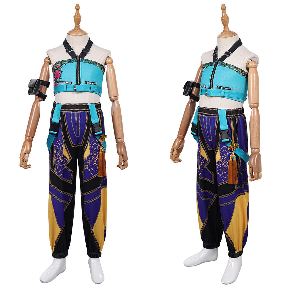 Kinder Mädchen Kpop Demon Hunters Zoey Cosplay Kostüm Halloween Karneval Party Anzug