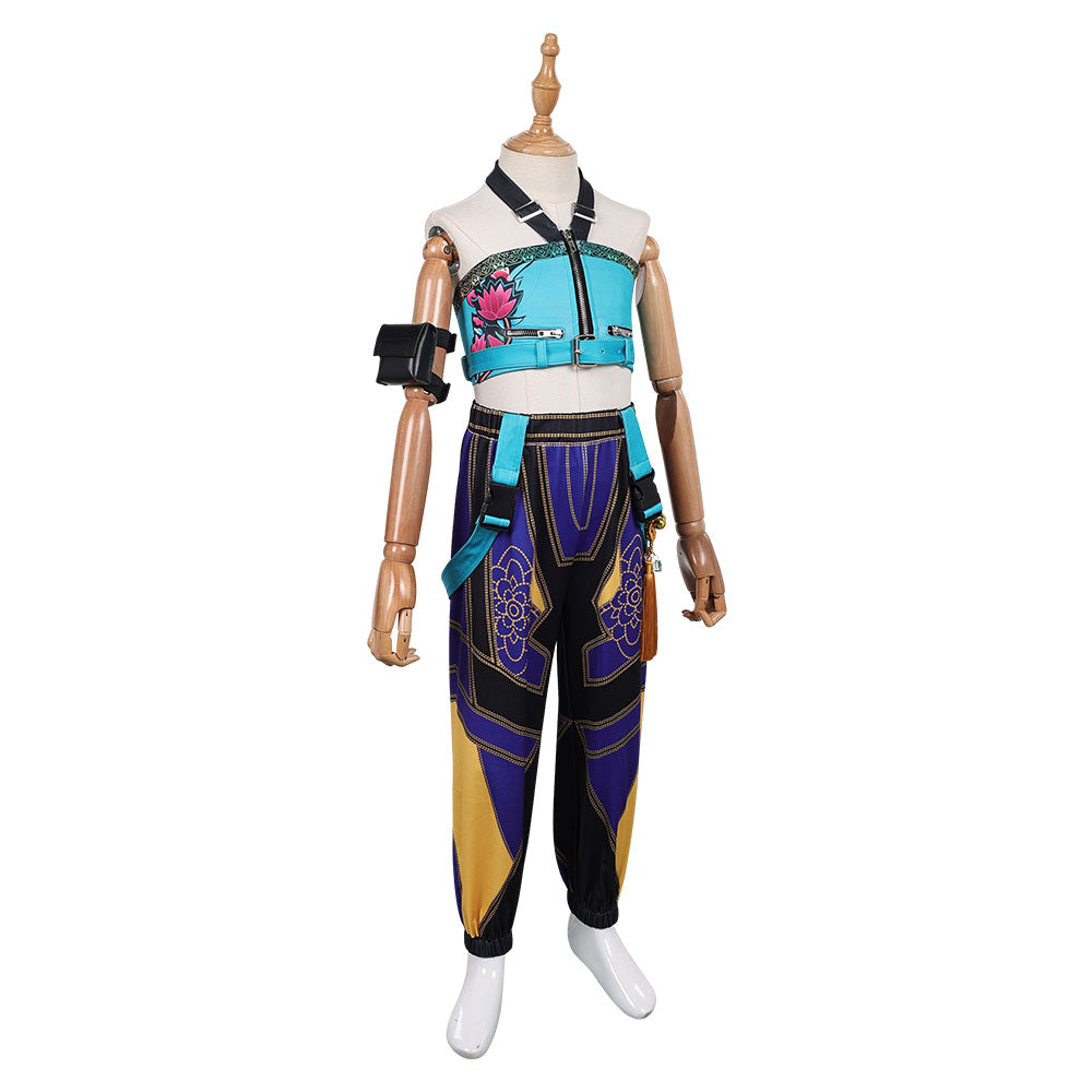 Kinder Mädchen Kpop Demon Hunters Zoey Cosplay Kostüm Halloween Karneval Party Anzug
