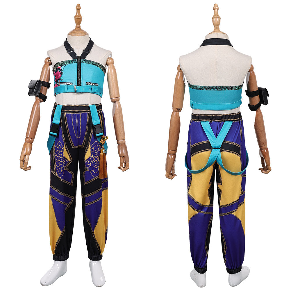 Kinder Mädchen Kpop Demon Hunters Zoey Cosplay Kostüm Halloween Karneval Party Anzug