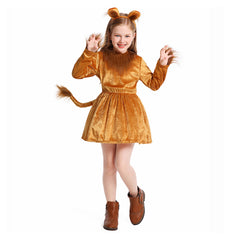 Kinder Mädchen Löwe Cosplay Kostüm Halloween Karneval Party Anzug