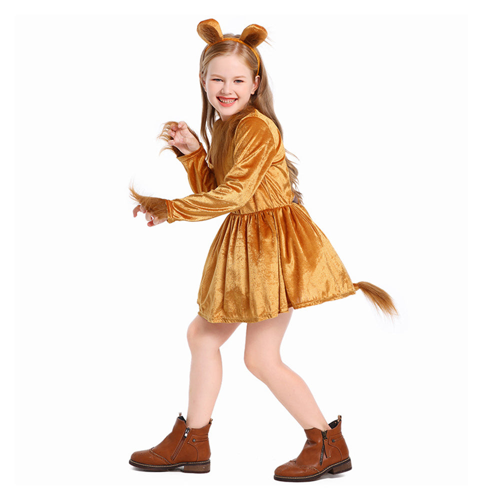 Kinder Mädchen Löwe Cosplay Kostüm Halloween Karneval Party Anzug