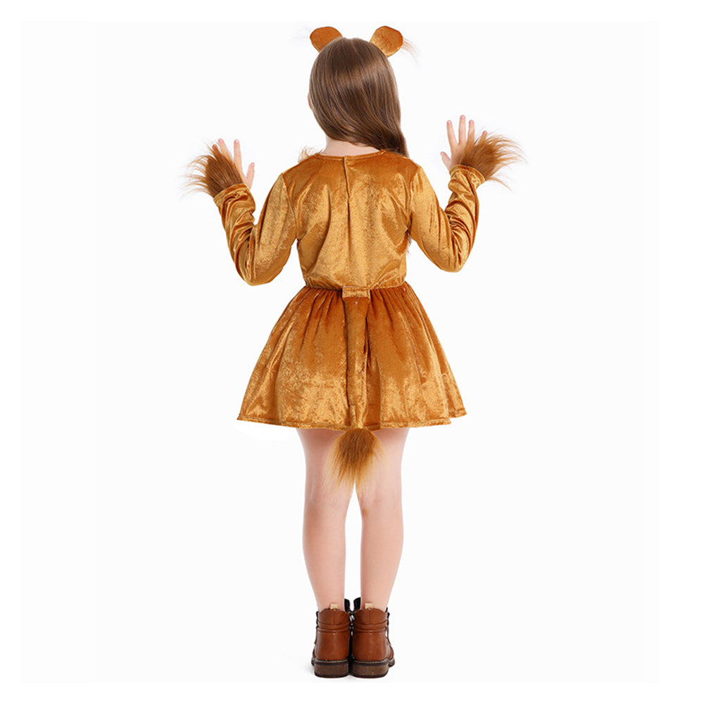 Kinder Mädchen Löwe Cosplay Kostüm Halloween Karneval Party Anzug