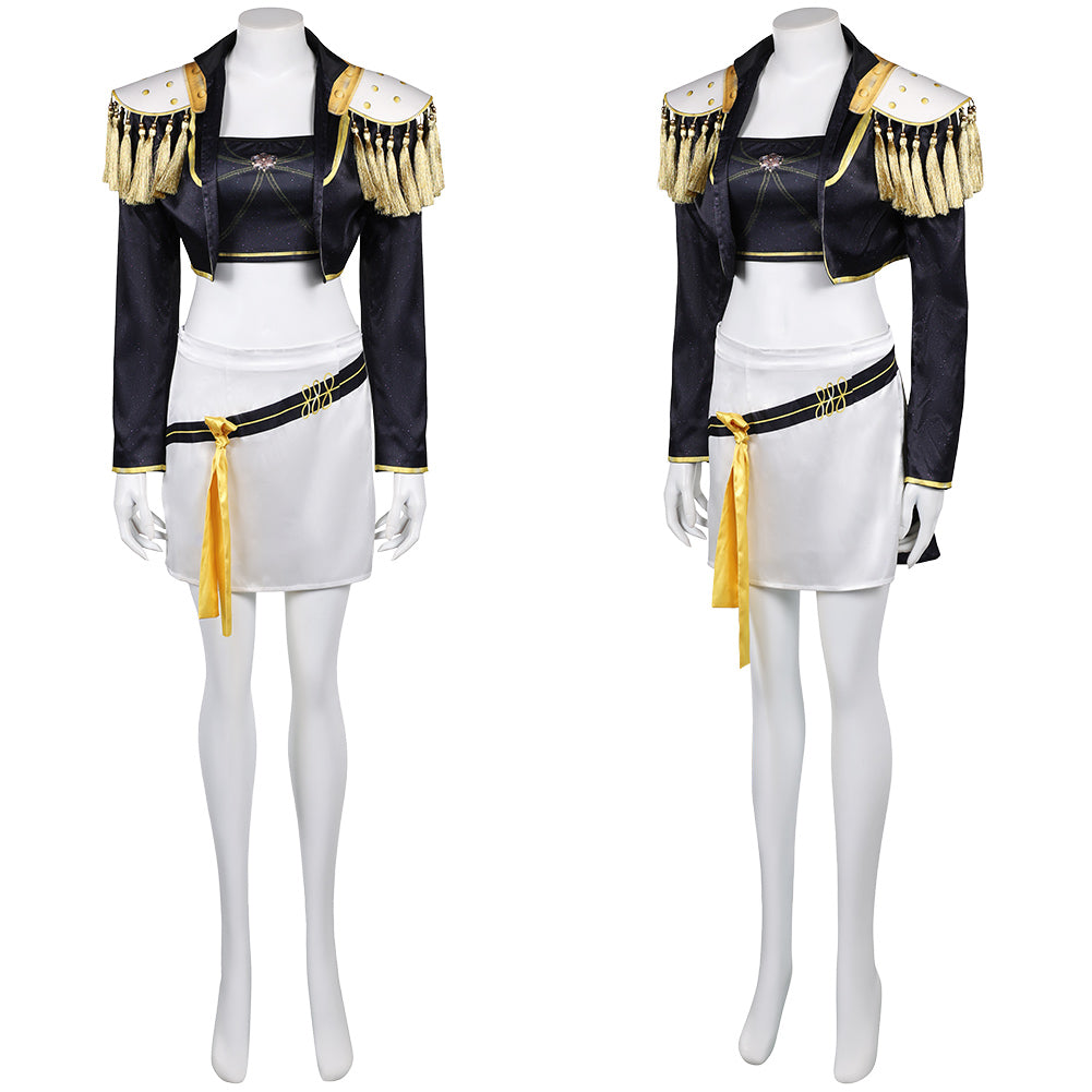 Kinder Mädchen Mila Kpop Demon Hunters Cosplay Kostüm Halloween Karneval Party Outfit