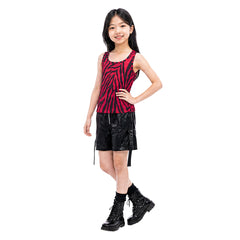 Kinder Mädchen Nikki Freeman rot Kostüm Set Nikki Cosplay Outfit
