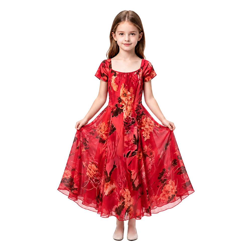 Kinder Mädchen Patricia rot Kleid Widow‘s Bay Patricia Cosplay Outfit