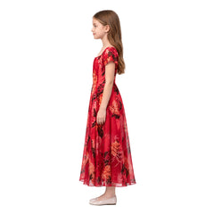Kinder Mädchen Patricia rot Kleid Widow‘s Bay Patricia Cosplay Outfit