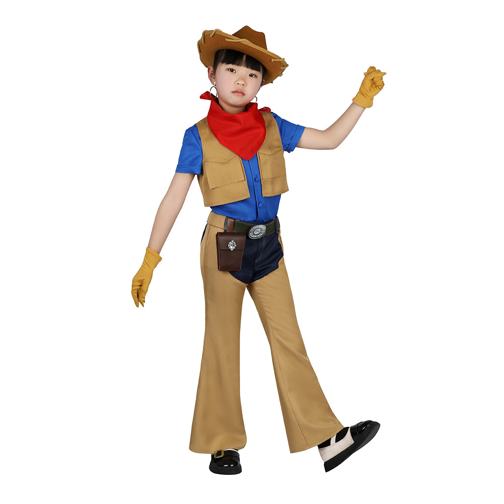 Kinder Mädchen Peach Princess Peach: Showtime! Cowgirl-Kostüm Cosplay Kostüm Outfits Halloween Karneval Anzug