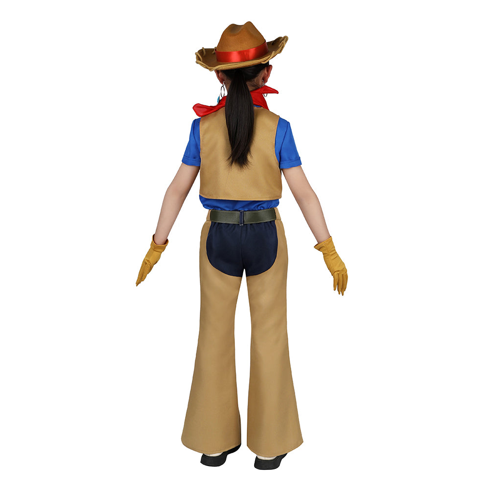 Kinder Mädchen Peach Princess Peach: Showtime! Cowgirl-Kostüm Cosplay Kostüm Outfits Halloween Karneval Anzug