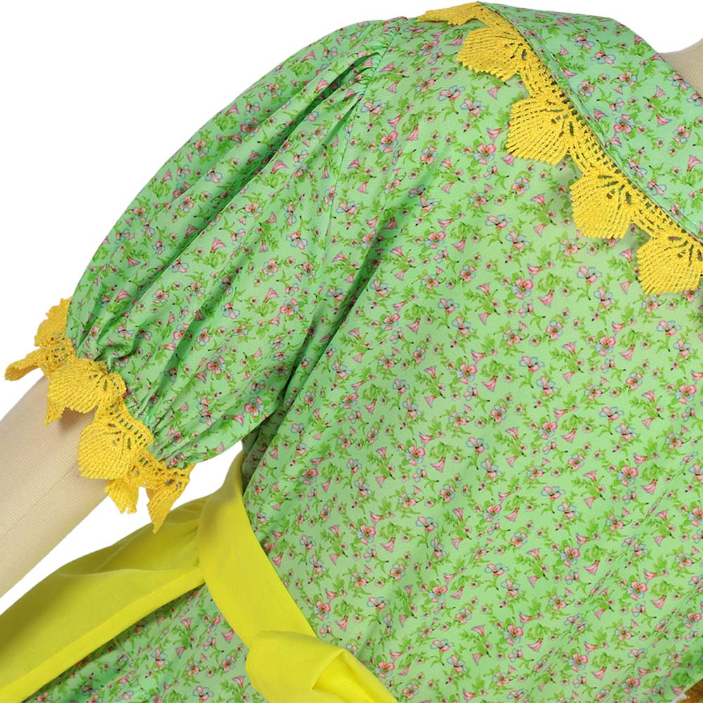 Kinder Mädchen Pionier Kolonial Floral Bürgerkrieg Kleid Cosplay Kostüm Halloween Karneval Party Anzug