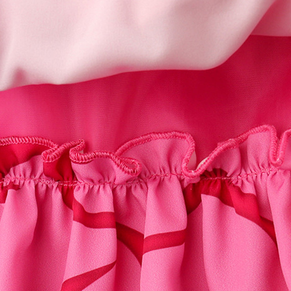 Kinder Mädchen rosa Kleid Descendants Rosa Cosplay-Kostüm für Halloween Karneval und Partys