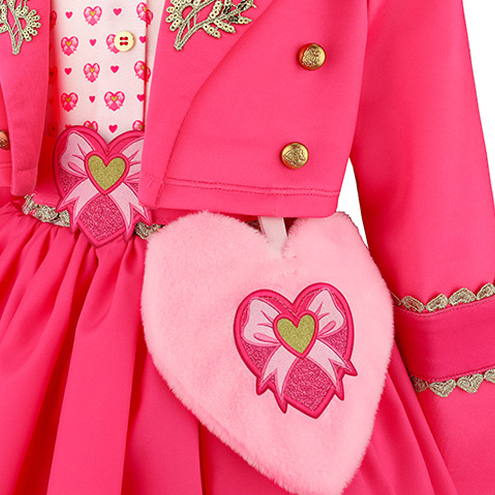 Kinder Mädchen rosa Kleid Descendants Rosa Cosplay-Kostüm für Halloween Karneval und Partys