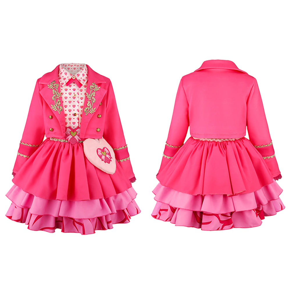 Kinder Mädchen rosa Kleid Descendants Rosa Cosplay-Kostüm für Halloween Karneval und Partys