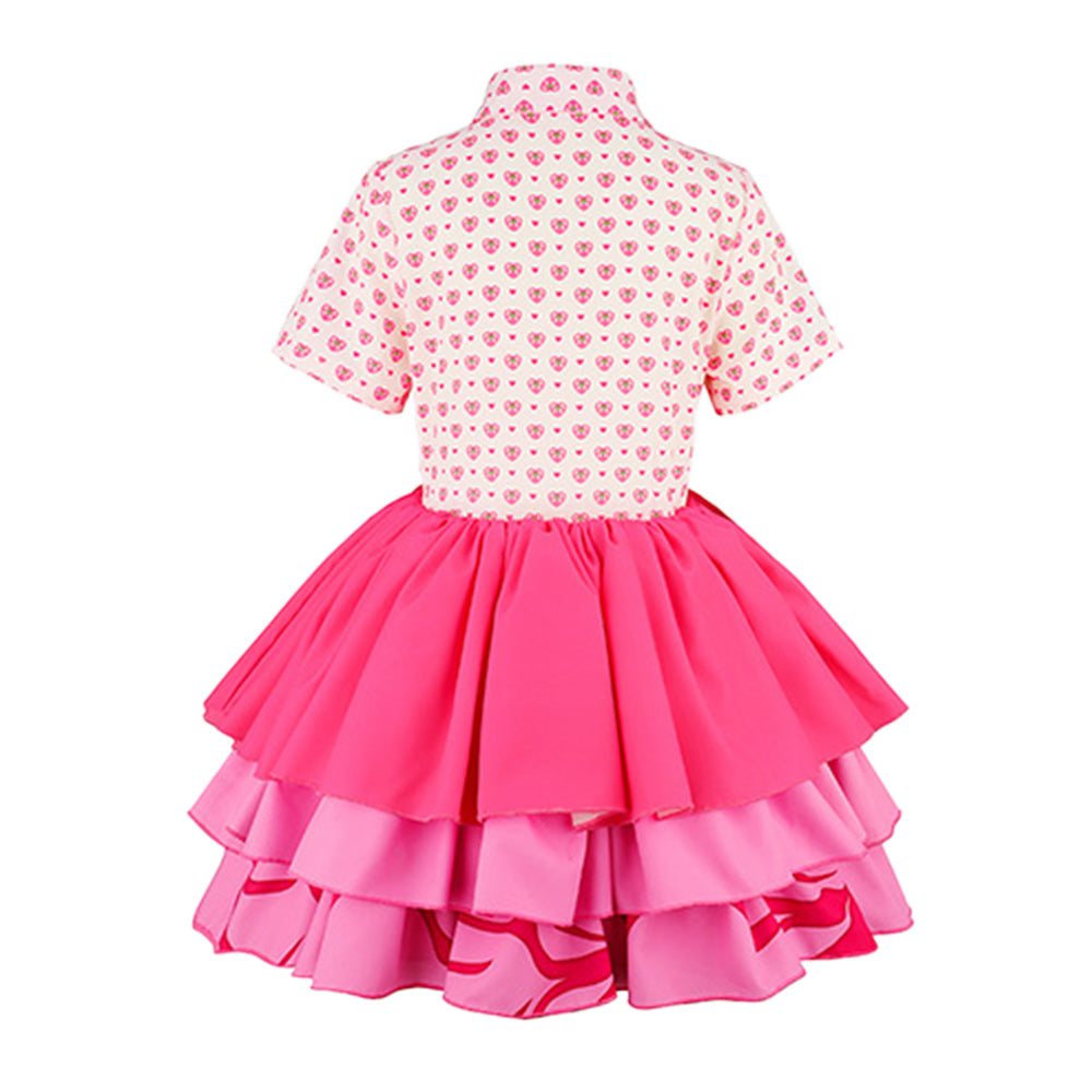 Kinder Mädchen rosa Kleid Descendants Rosa Cosplay-Kostüm für Halloween Karneval und Partys