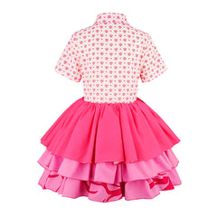 Kinder Mädchen rosa Kleid Descendants Rosa Cosplay-Kostüm für Halloween Karneval und Partys