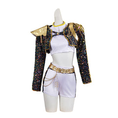 Kinder Mädchen Rumi Kpop Demon Hunters Cosplay Kostüm Halloween Karneval Party Anzug