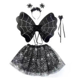 Kinder Mädchen Spinne Cosplay Kostüm Kleid Outfits Halloween Karneval Anzug