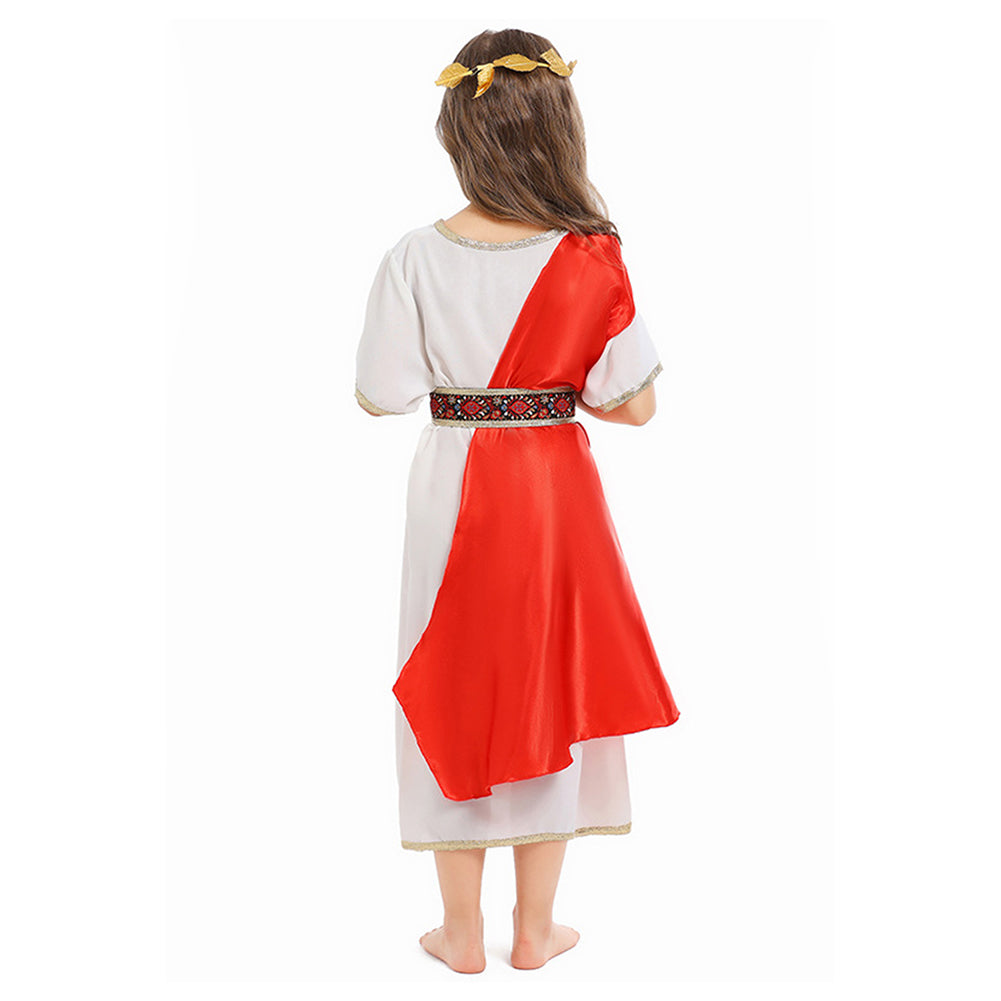 Kinder Mädchen Toga Kostüm antiken Rom Cosplay Kostüm Halloween Karneval Party Anzug