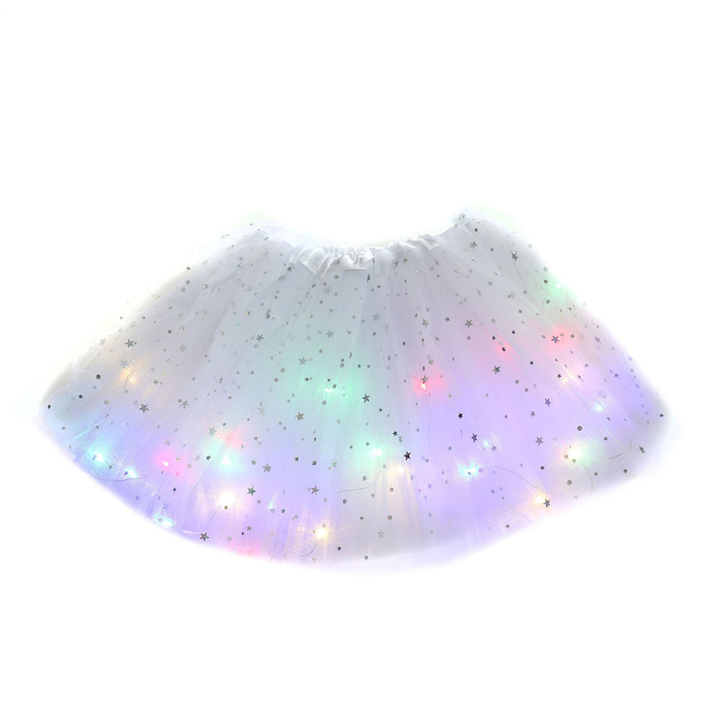 Kinder Mädchen tutu Kleid Cosplay Kostüm Kostüme Halloween Karneval Anzug LED Licht flauschiger Rock