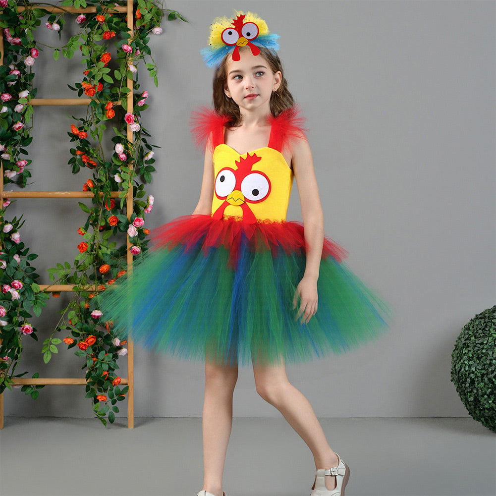 Kinder Mädchen tutu Kleid Hahn Cosplay Kostüm Outfits Halloween Karneval Anzug