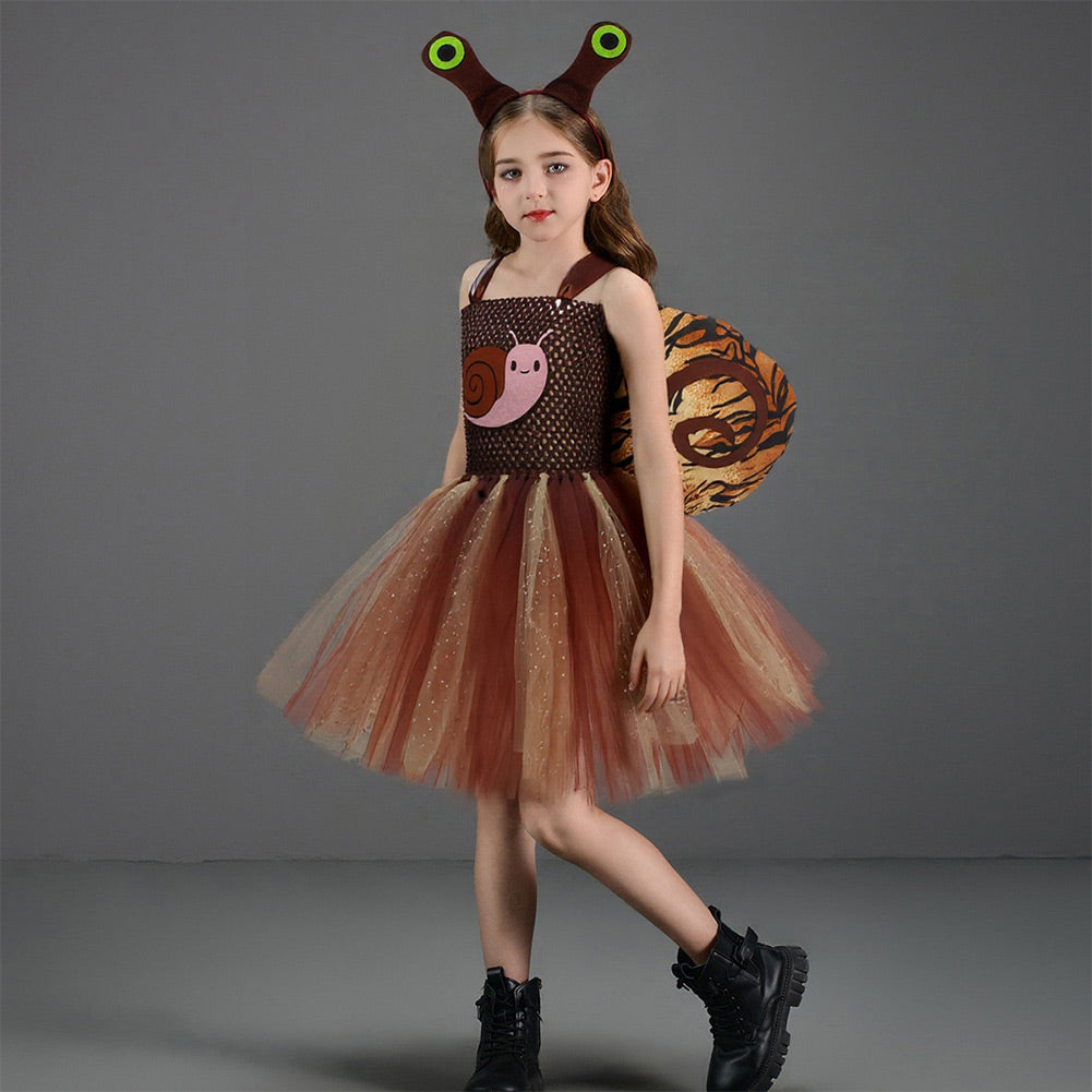 Kinder Mädchen tutu Kleid kleine Schnecke Cosplay Kostüm Halloween Karneval Party Anzug