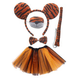 Kinder mädchen tutu Kleid Kleiner Tiger Haarreif Kleid Cosplay Kostüm Outfits Halloween Karneval Anzug