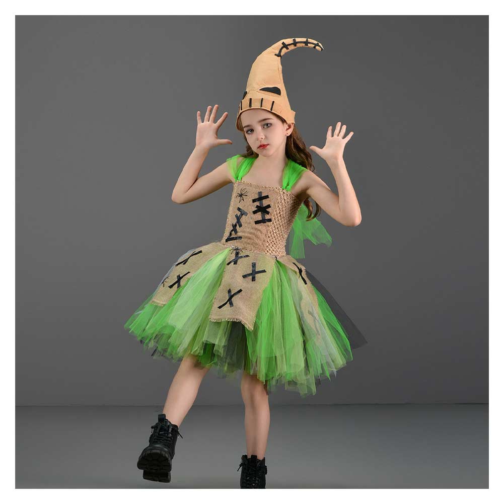 Kinder Mädchen tutu Kleid Oogie Boogie Man The Nightmare Before Christmas Cosplay Kostüm Outfits Halloween Karneval Anzug