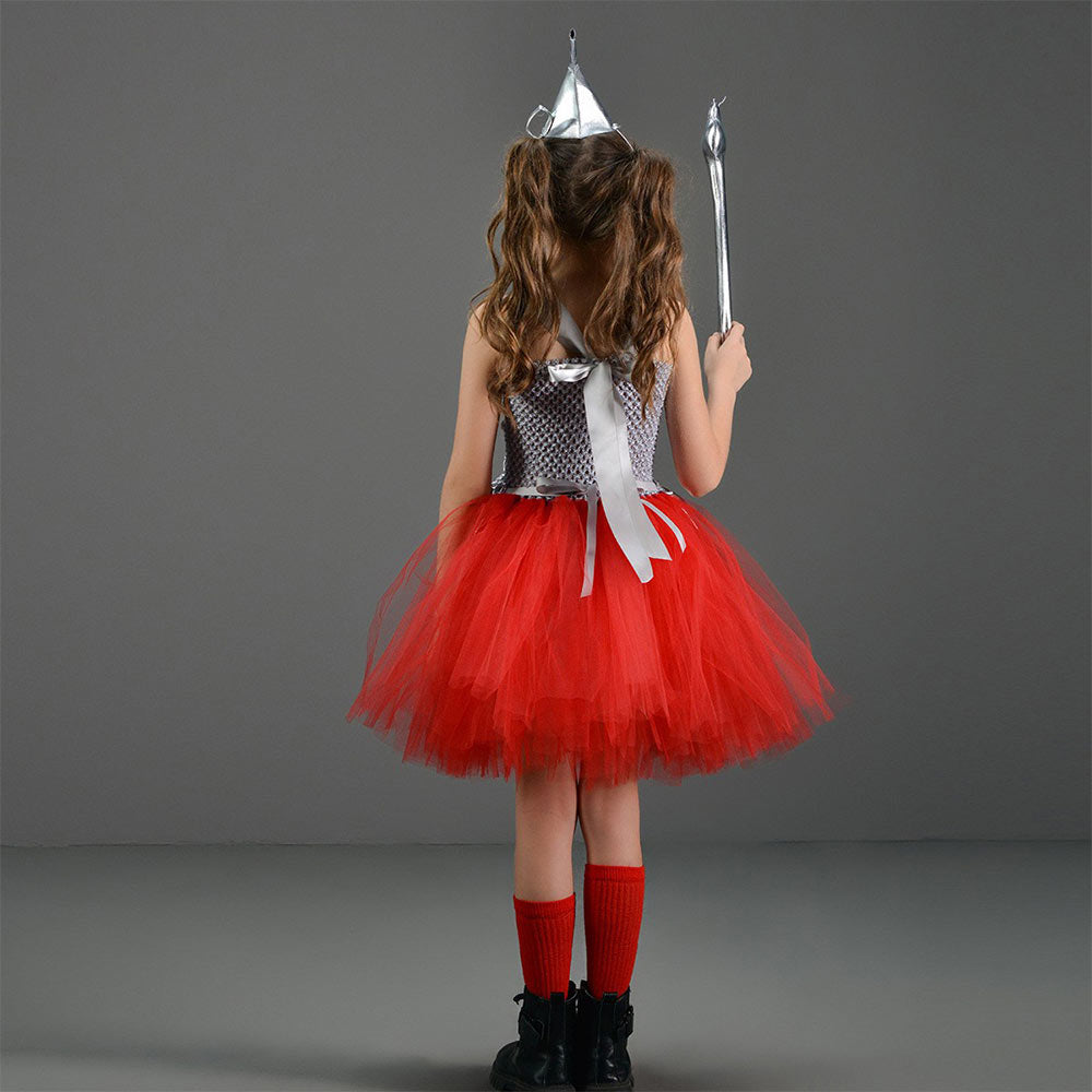 Kinder Mädchen tutu Kleid Tin Man The Wonderful Wizard of Oz Cosplay Kostüm Halloween Karneval Party Anzug
