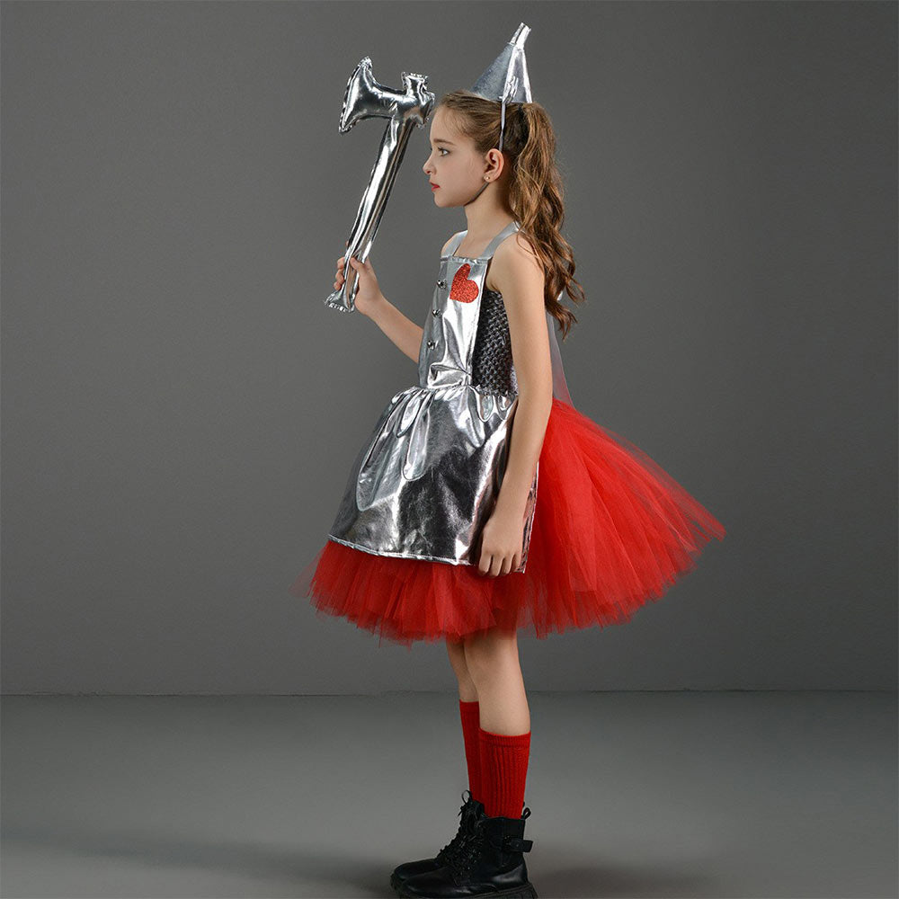 Kinder Mädchen tutu Kleid Tin Man The Wonderful Wizard of Oz Cosplay Kostüm Halloween Karneval Party Anzug