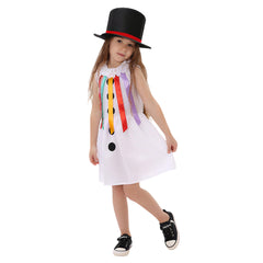 Kinder Mädchen Weihnachten‌ Schneemann Cosplay Kostüm Halloween Karnevalsparty Anzug