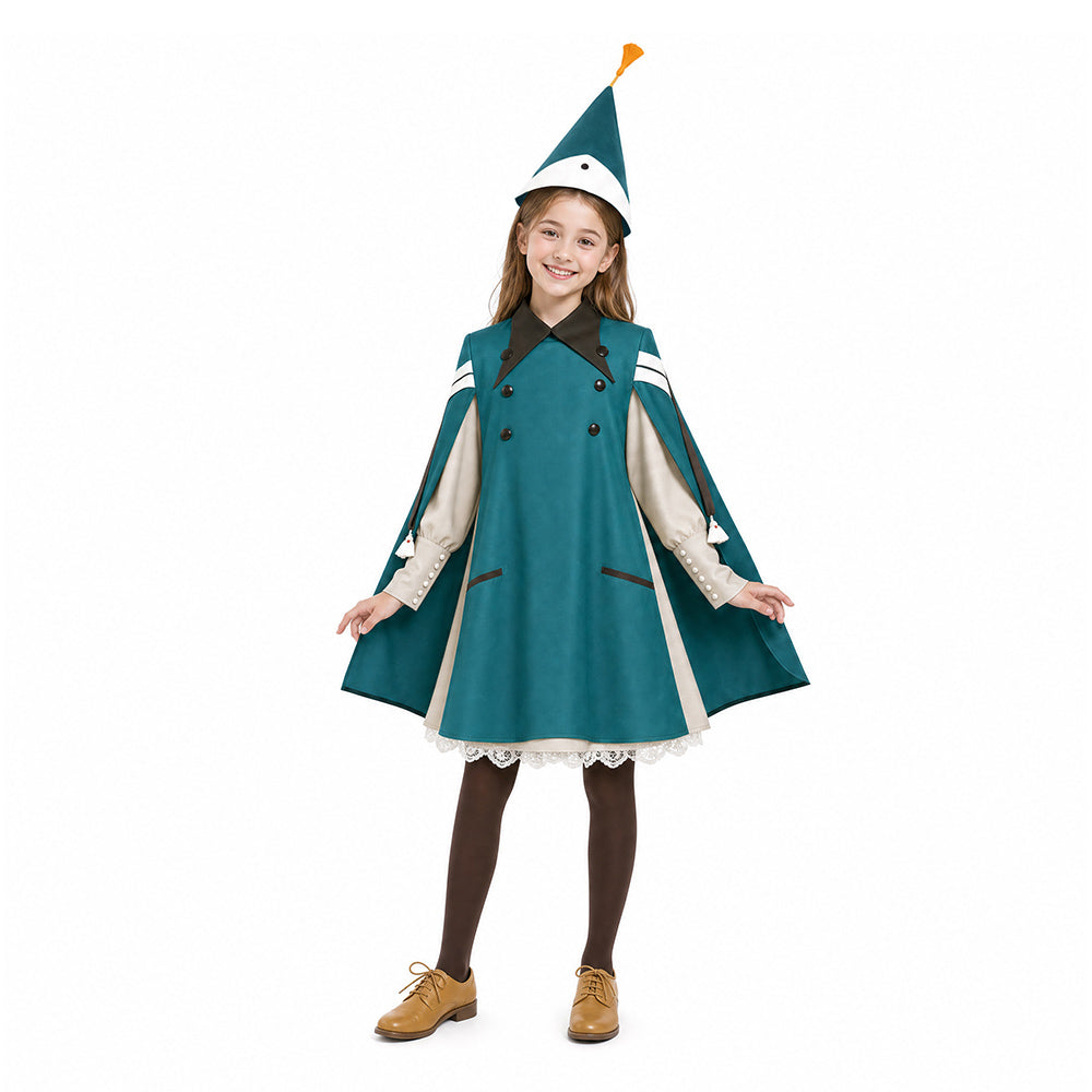 Kinder Mädchen Witch Hat Atelier Coco Cosplay-Kostüm mit spitzem Hut – Halloween- und Karnevals-Party-Outfit