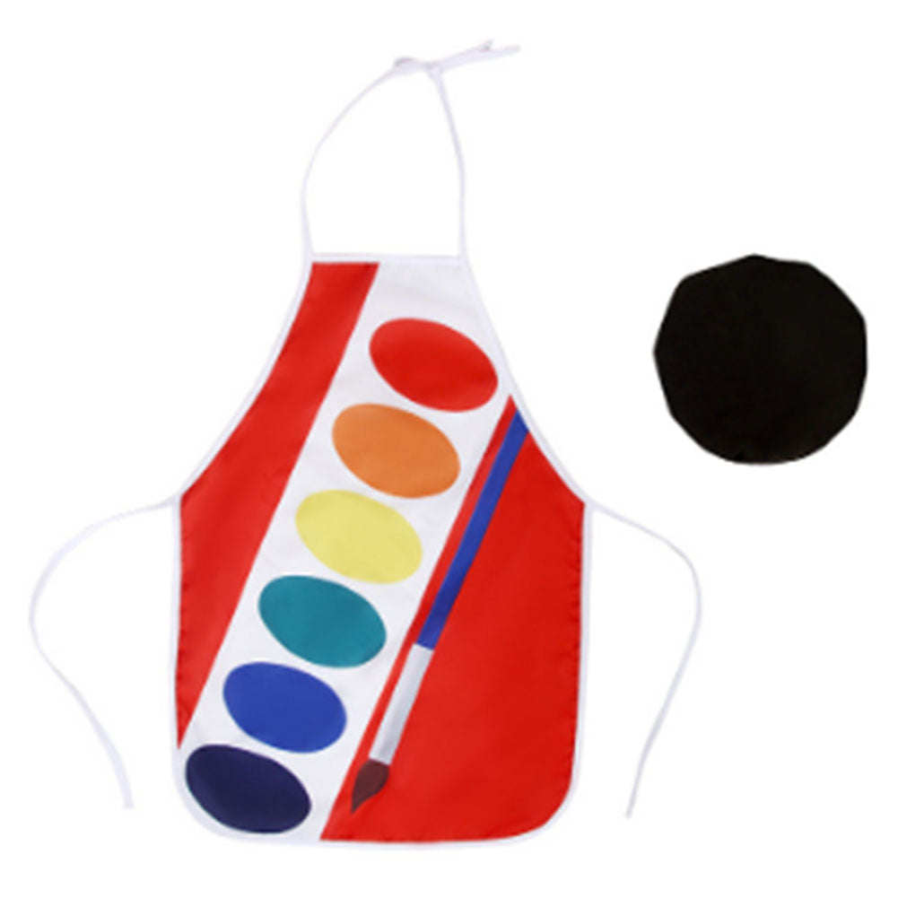 Kinder Maler Farbpalette Schürze Hut Cosplay Kostüm Outfits Halloween Karneval Anzug