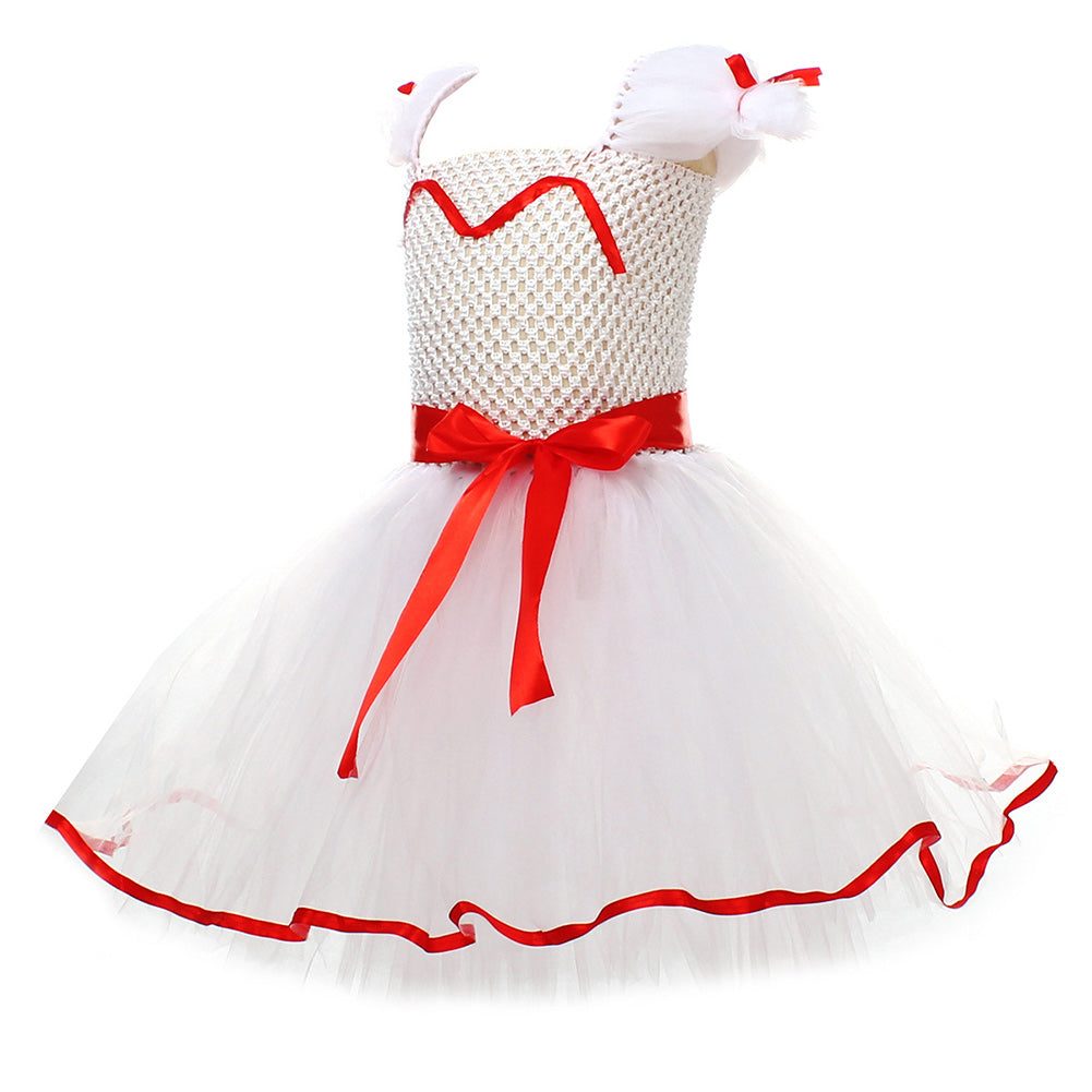 Kinder Mödchen tutu Kleid Cosplay Kostüm Halloween Karneval Party Anzug Annabelle