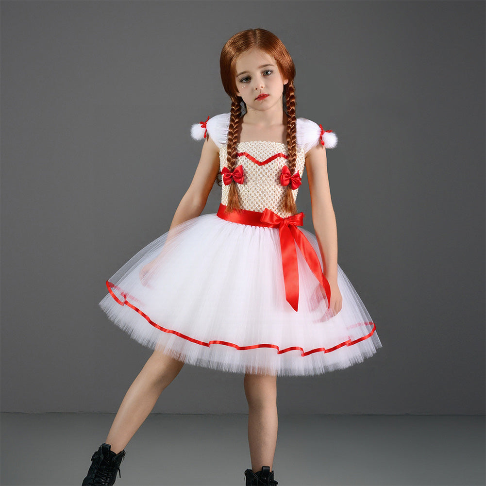 Kinder Mödchen tutu Kleid Cosplay Kostüm Halloween Karneval Party Anzug Annabelle