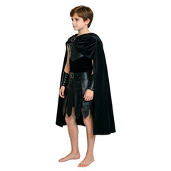 Kinder Odysseus schwarz Kostüm Set The Odyssey Odysseus Mittleralter Outfit