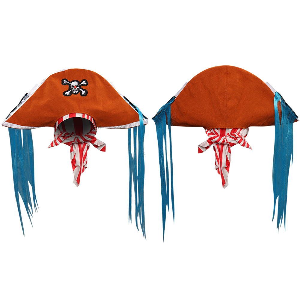 Kinder One Piece Buggy Hut Cosplay Kostüm Halloween Karneval Party Zubehör
