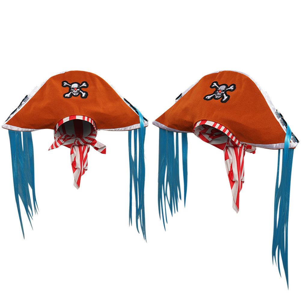 Kinder One Piece Buggy Hut Cosplay Kostüm Halloween Karneval Party Zubehör