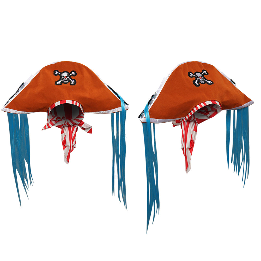Kinder One Piece Buggy Hut Cosplay Kostüm Halloween Karneval Party Zubehör