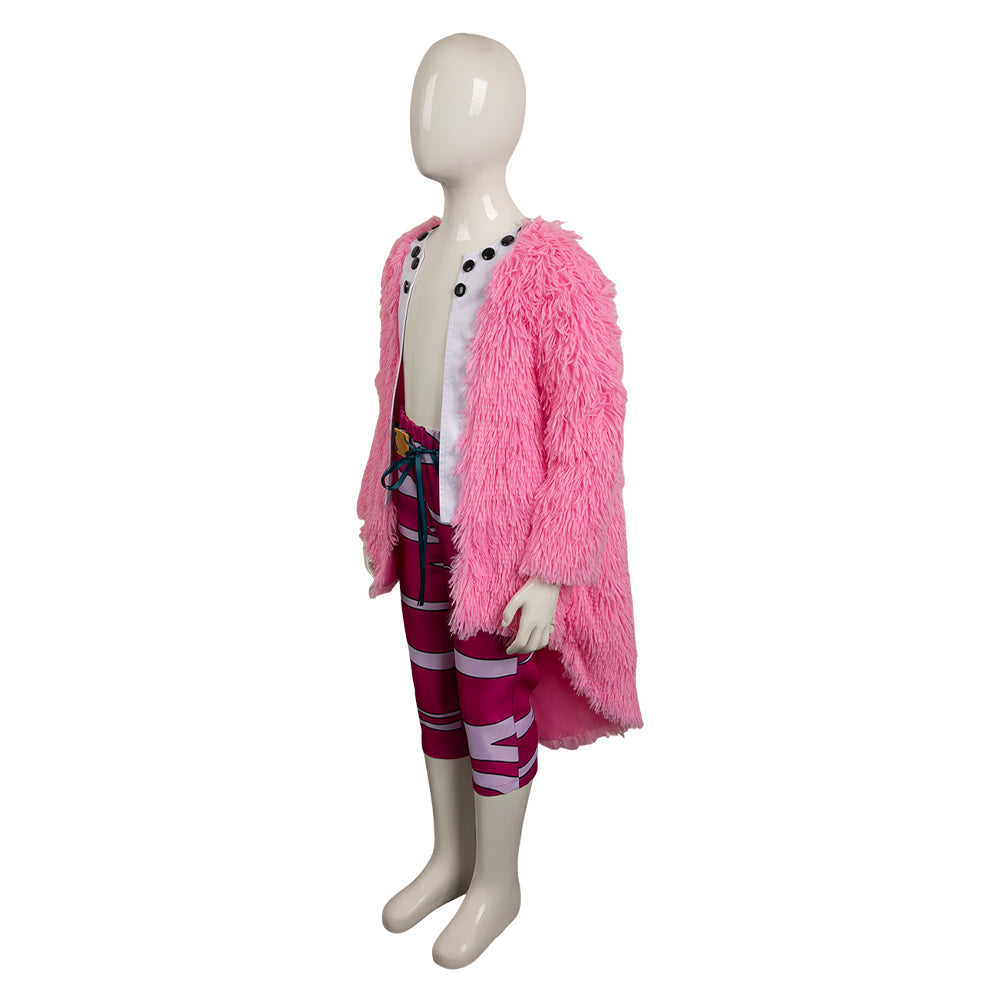 Kinder One Piece Outfit Bösewicht Cosplay Anime Cosplay Doflamingo Cosplay Donquixote Doflamingo Cosplay Kostüm Outfits Halloween Karneval Kostüm