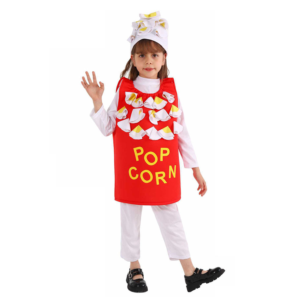 Kinder Popcorn Cosplay Kostüm Outfits Halloween Karneval Anzug