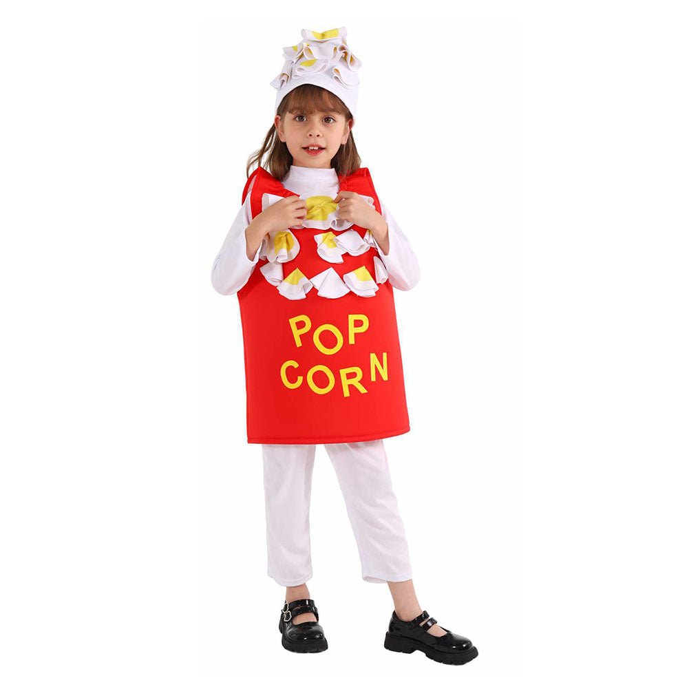 Kinder Popcorn Cosplay Kostüm Outfits Halloween Karneval Anzug