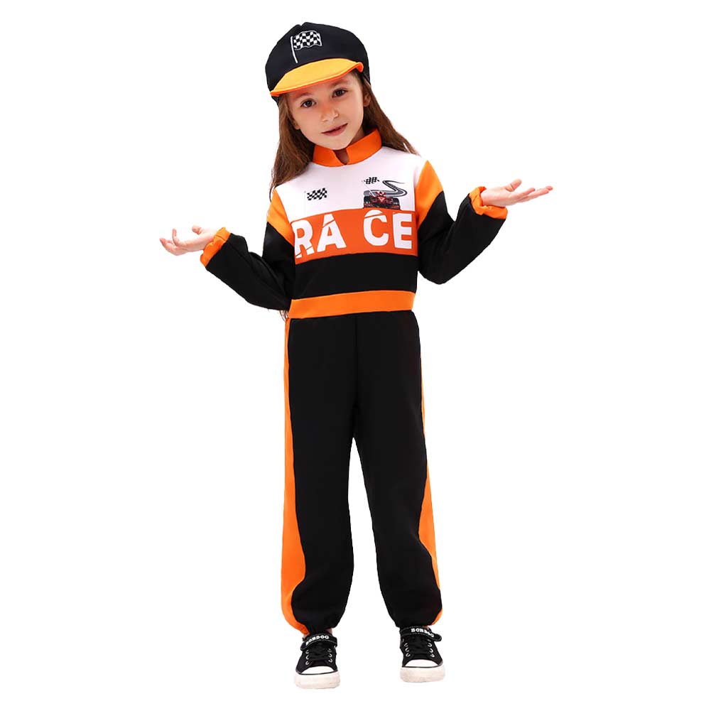 Kinder Rennfahrer Cosplay Kostüm Outfits Halloween Karneval Anzug Stil