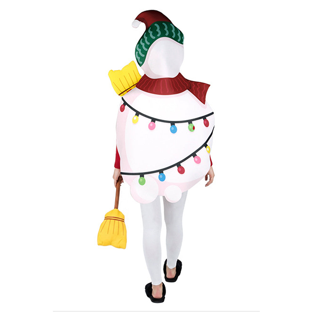 Kinder Schneemann-Cosplay-Kostüm für Halloween und Karnevalspartys