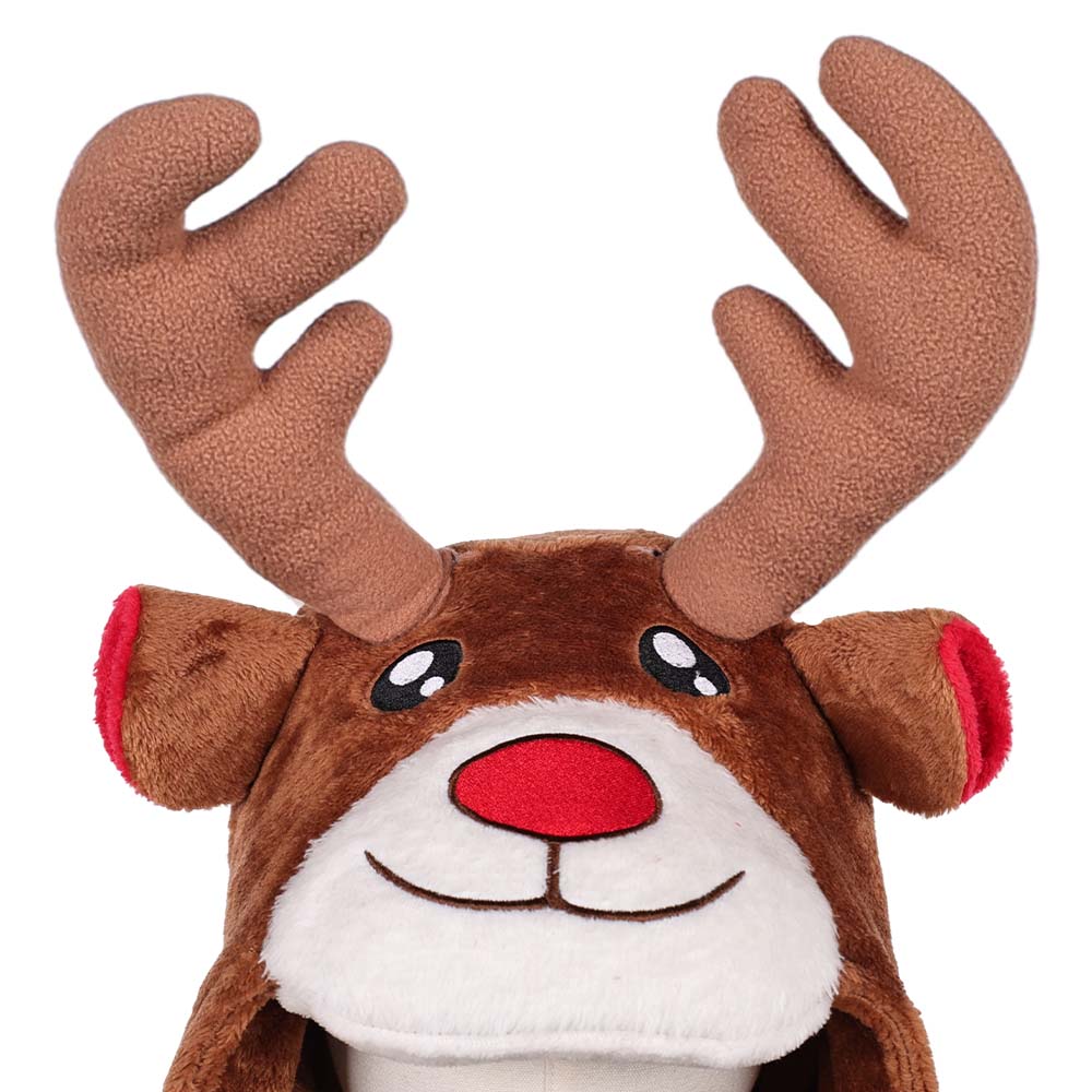 Kinder Tier Einteiliger Renntier Anzug Hirsch Weihnachten Halloween Kostüm Karnevalskostüm Braunes Hirschkostüm